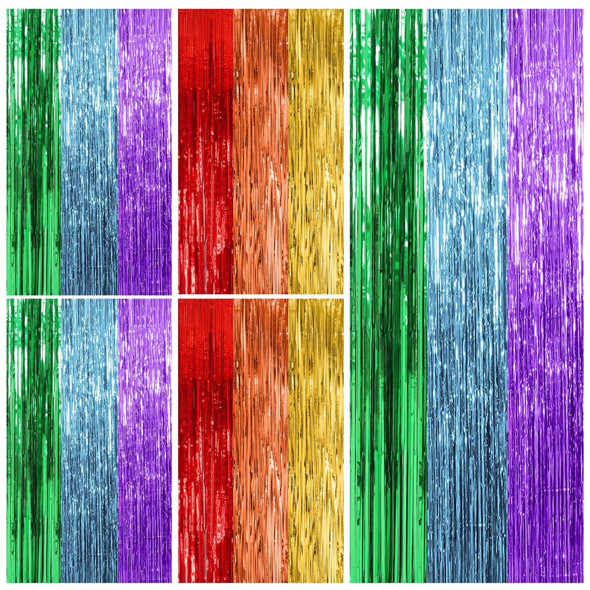 K.E.J rainbow party backdrop 5-pack brightens doors and walls for festive photos