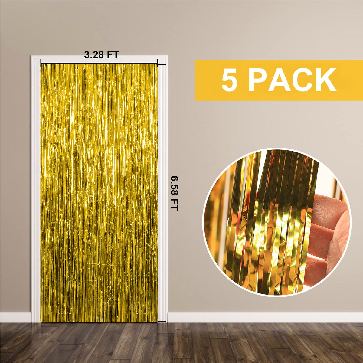K.E.J. wedding backdrop foil curtain adds elegant, reusable decoration.