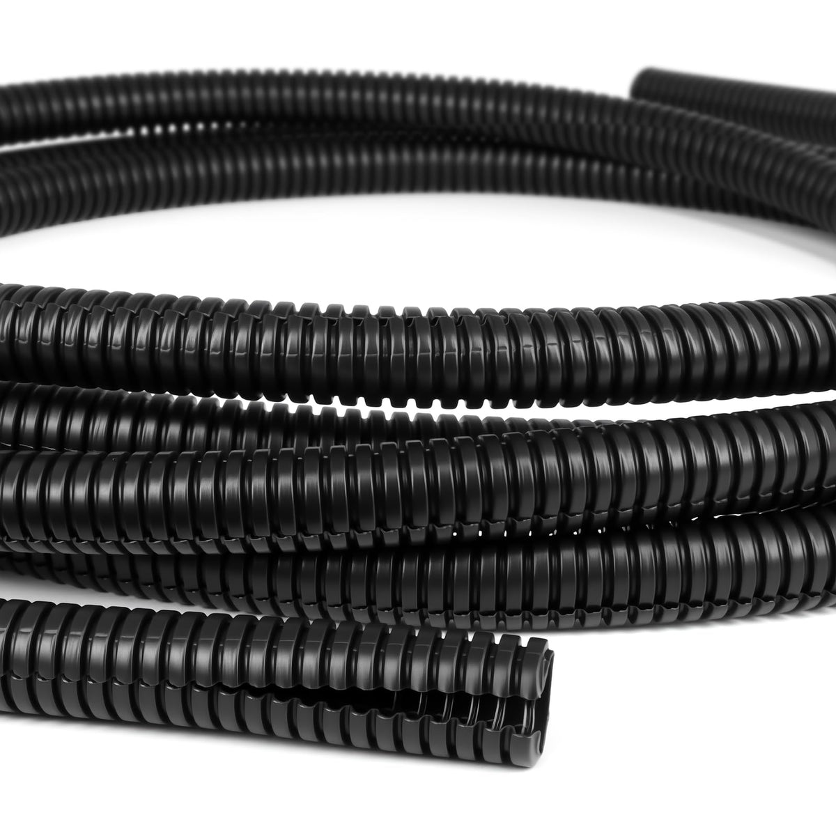 Kelepu split wire loom in black, 10 ft length, perfect for tidy cabling