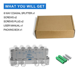 Keliiyo box with nails, rubber stoppers and manual, includes mounting accessories