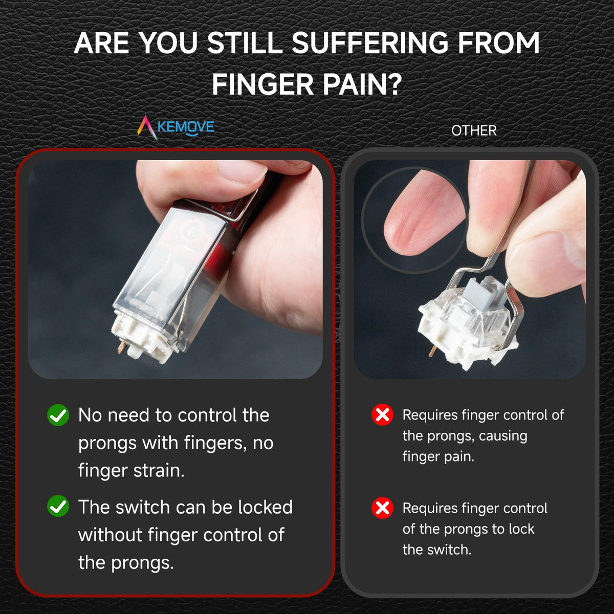 KEMOVE P10 keycap puller compact design enables safe swaps.