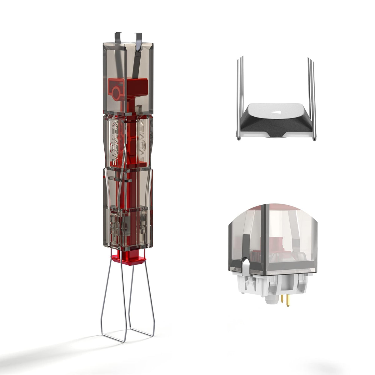 KEMOVE P10 switch puller angled view for precise alignment during removal.
