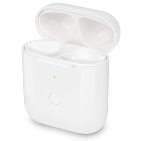 Kenko Back AirPods case front view shows white design and charging status.