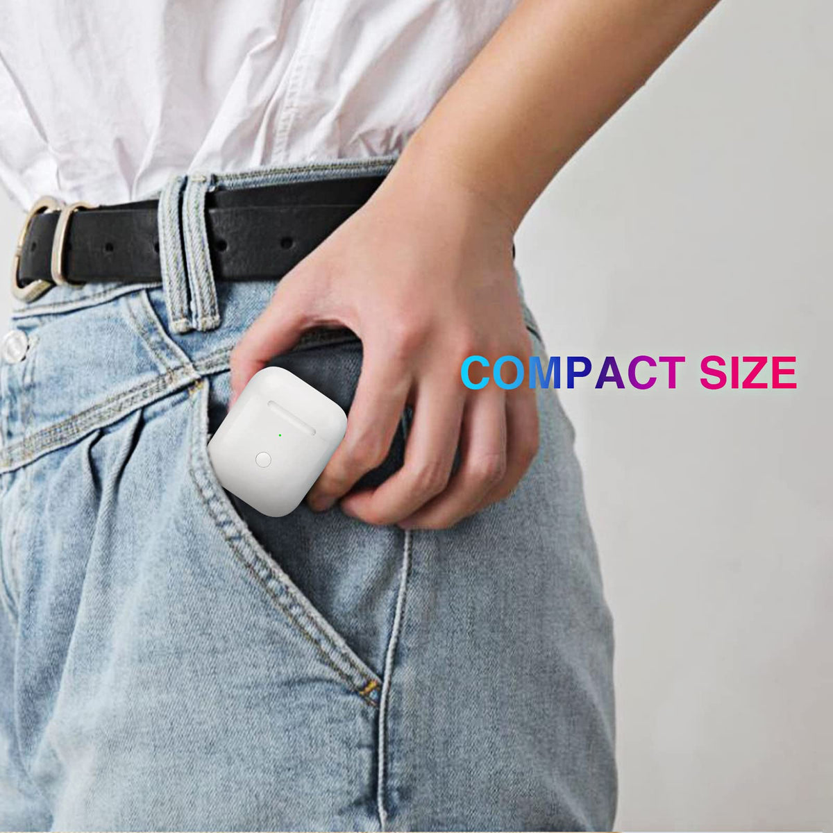 Kenko Back AirPods case Lightning port compatible with standard cable.