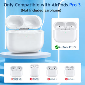Kenko Back AirPods Pro 3 case side view highlighting USB-C and wireless charging options.