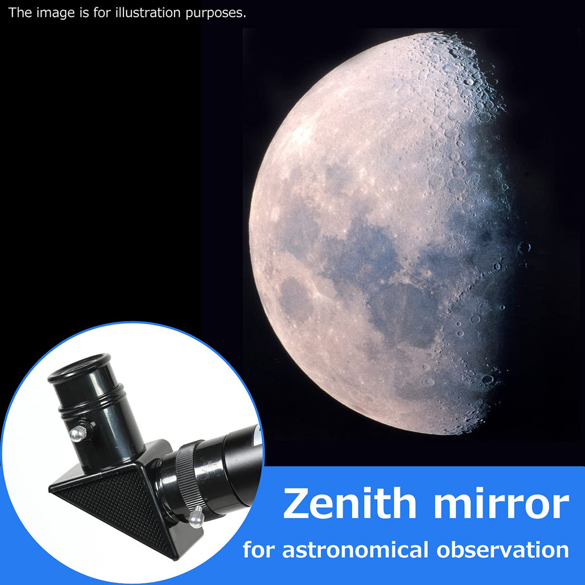 Kenko Sky Walker SW-0 barlow lens close-up emphasizes enhanced zoom for lunar observations.