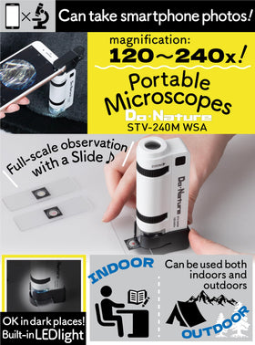 Kenko STV-240M close-up of zoom ring showing 120x–240x adjustment for flexible magnification