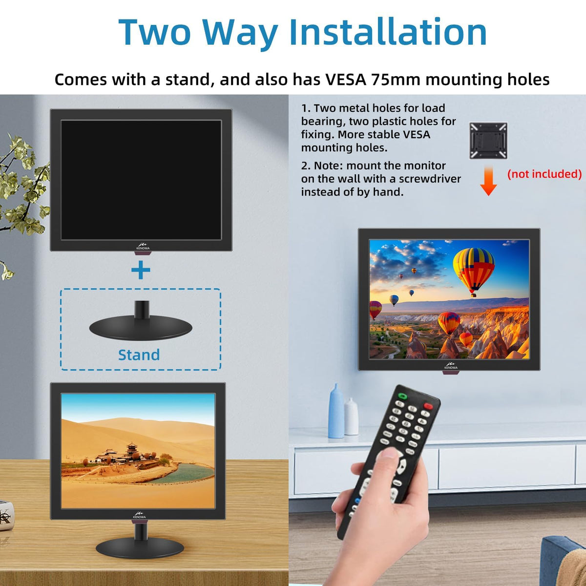 Kenowa 15-inch monitor in 4:3 aspect suits classic apps and legacy workflows.