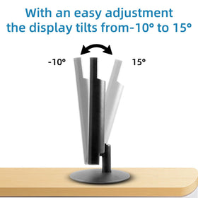 Kenowa 15-inch monitor dual speakers in action for rich, built-in sound during multimedia tasks.