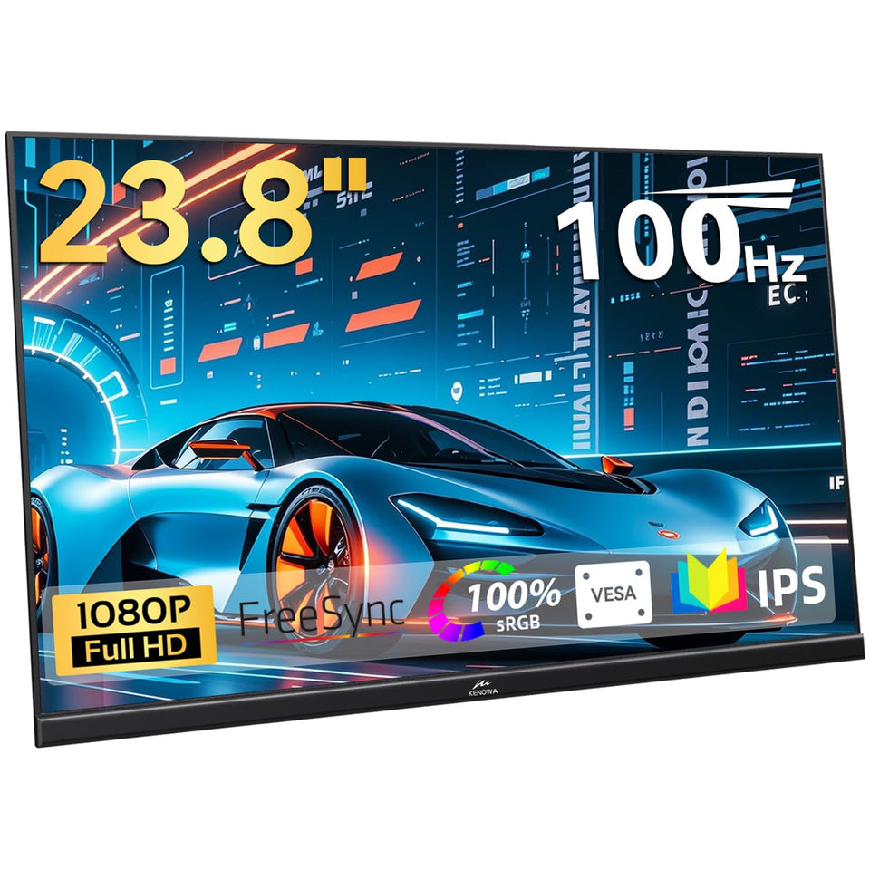 Kenowa 23.8-inch monitor with IPS panel for crisp colors and wide viewing