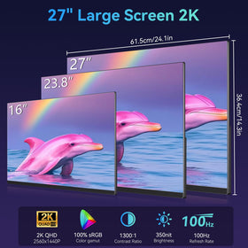 Kenowa 27-inch 2K screen delivers sharp, vibrant visuals for day-to-day tasks