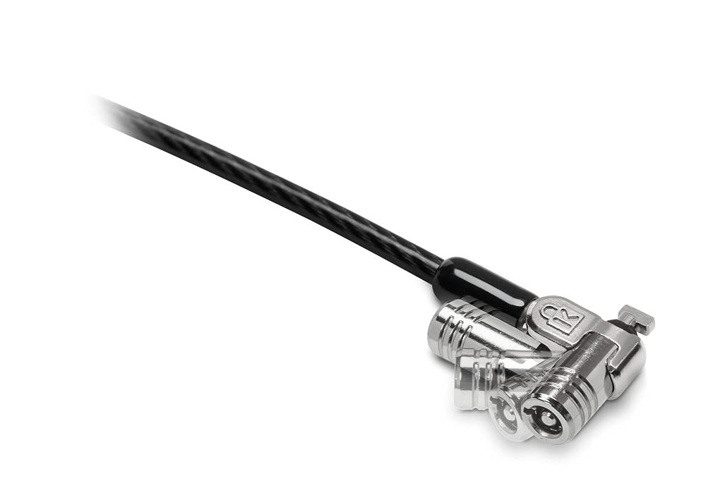 Kensington detail of 6-foot carbon steel cable with protective sheath for durability