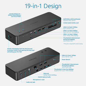 Kensington EQ Pro Dock CF/SD/Micro SD readers for media workflows