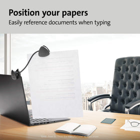 Kensington gooseneck document position demonstrates flexible viewing angles.
