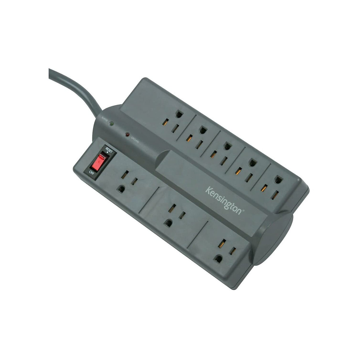 Kensington Guardian in a desk setup protecting computer and peripherals for reliability