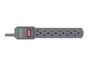 Kensington Guardian six-outlet power strip with four-foot cord for flexible placement.