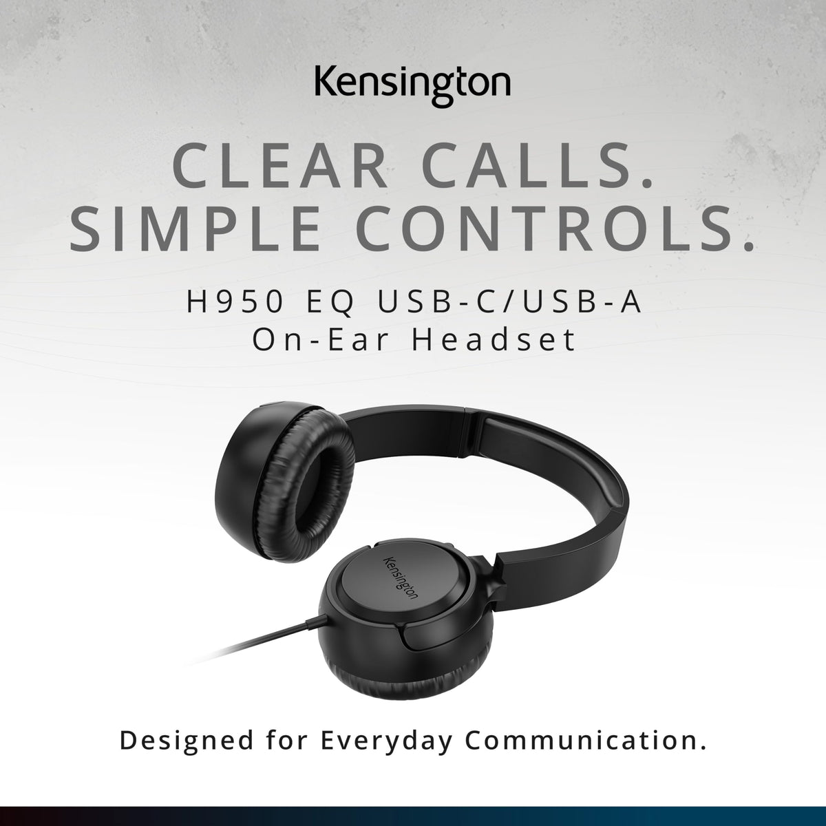 Kensington H950EQ with noise-cancelling mic for clearer calls in busy spaces