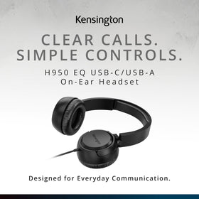 Kensington H950EQ with noise-cancelling mic for clearer calls in busy spaces