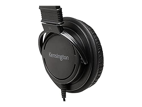 Kensington Hi-Fi on-ear headphones with flexible earcups allowing single-sided monitoring.