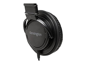 Kensington Hi-Fi on-ear headphones with flexible earcups allowing single-sided monitoring.