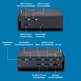 Kensington K37010NA HDMI 2.0 output delivers 4K visuals clearly.