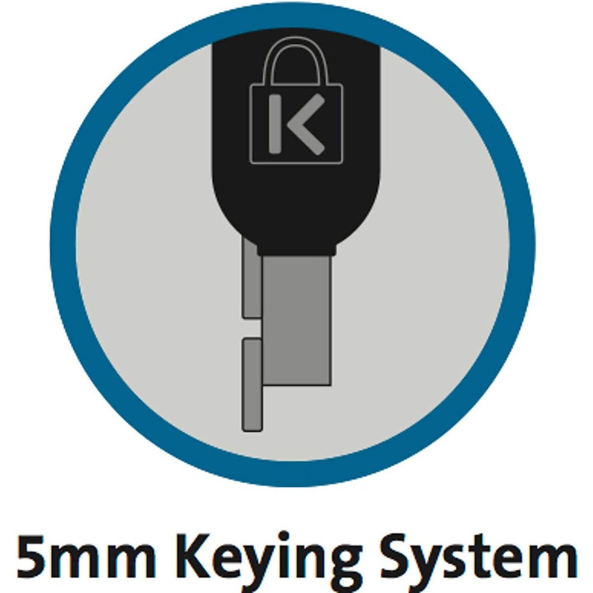 Kensington key with lock cylinder detail illustrating easy authorized access