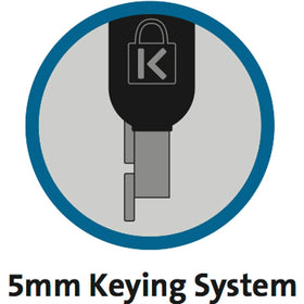 Kensington key with lock cylinder detail illustrating easy authorized access