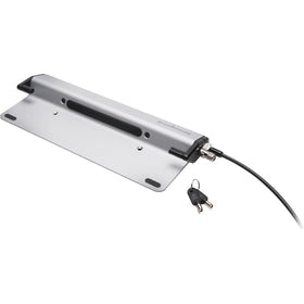 Kensington Locking Station 2.0 shows scratch-resistant bumpers protecting the laptop surface.