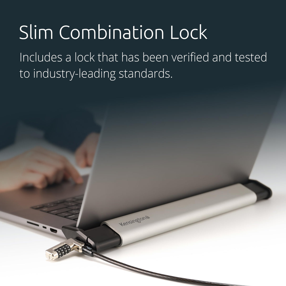 Kensington locking station compatible with MacBook Pro 16-inch.