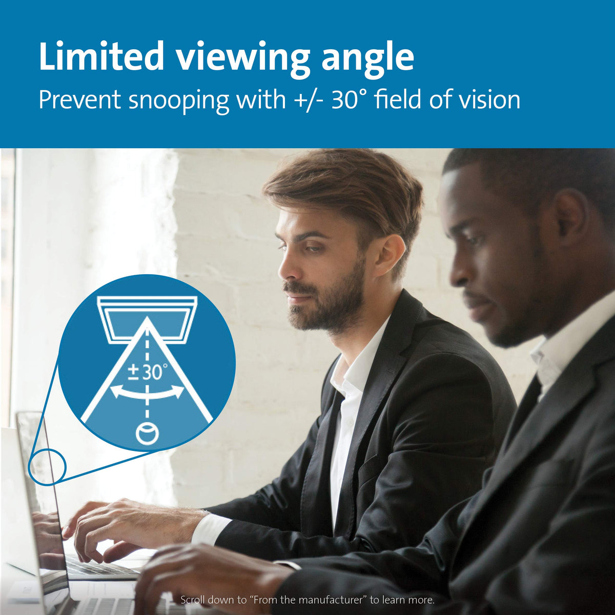 Kensington MagPro Elite privacy screen reduces blue light exposure up to 22%.