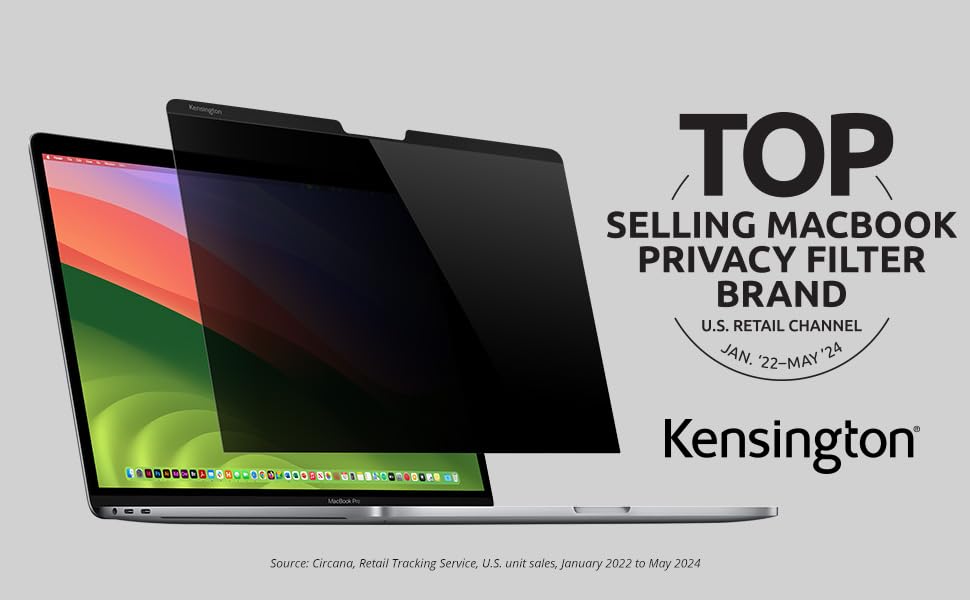 Kensington MP15 next to ruler for size comparison showing tailored 15-inch fit benefit