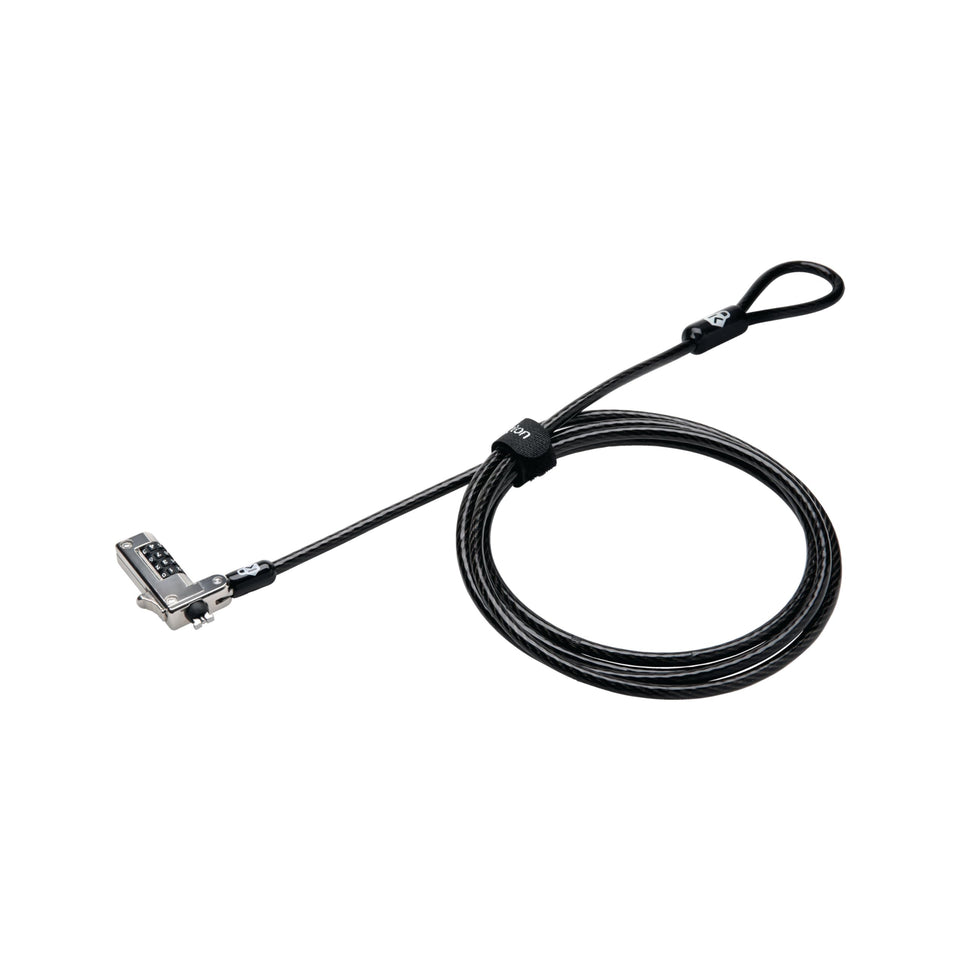 Kensington NanoSaver front lock head close-up showing slim design and easy fit benefit