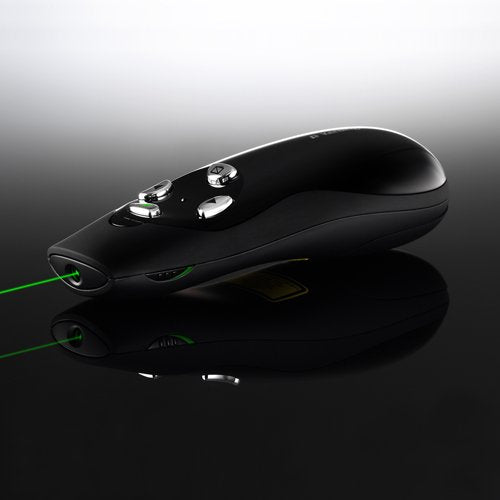 Kensington presenter pro with receiver stored inside for secure travel and simple setup