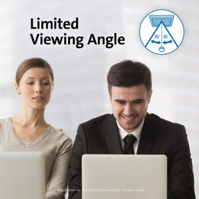 Kensington FP173W9 privacy screen anti-glare coating lowers reflections for clearer text.