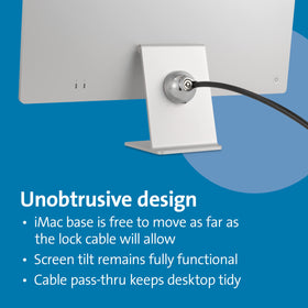 Kensington SafeDome tilt-adjustment keeps the iMac viewing angle intact