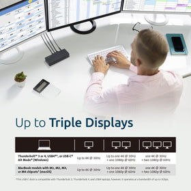 Kensington SD4760P USB-A ports close-up for easy peripheral expansion.