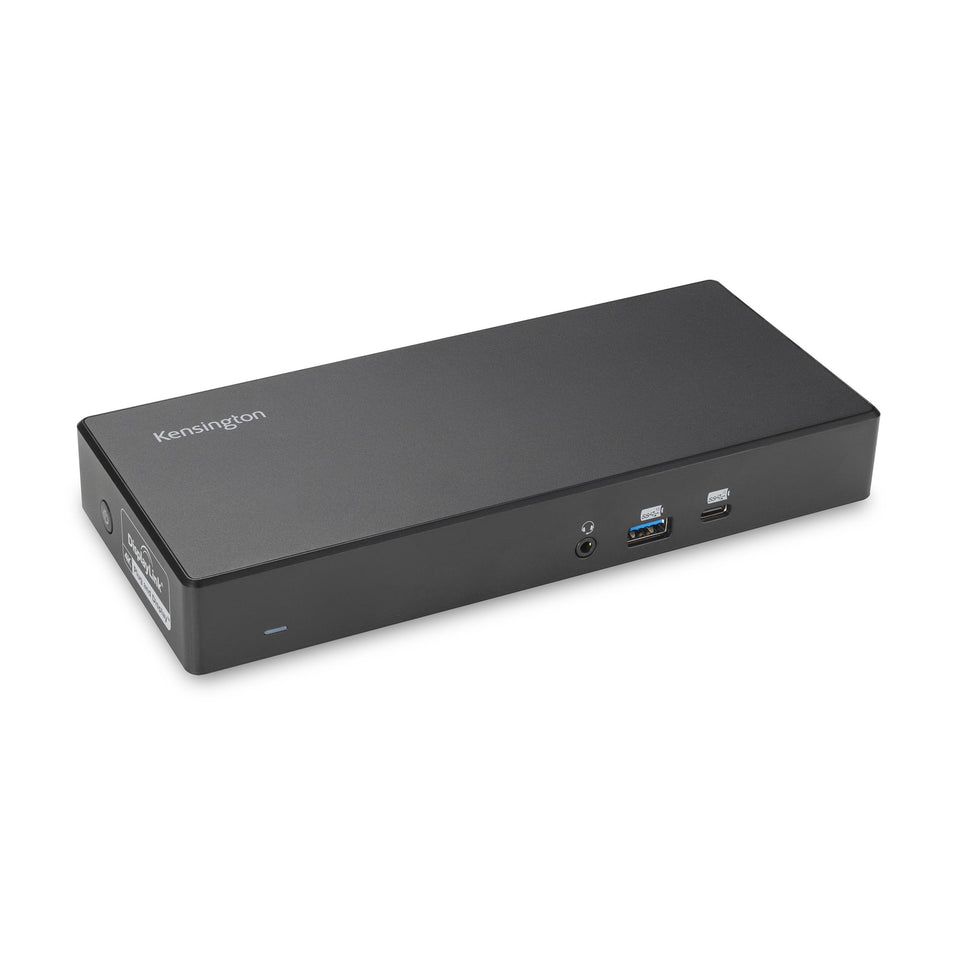 Kensington SD4781P front view shows a compact dock for a tidy desk setup.