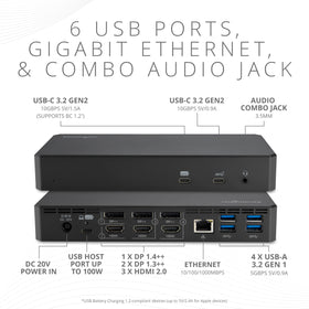 Kensington SD4790P supports triple-monitor setup on MacBook M1/M2 for productivity