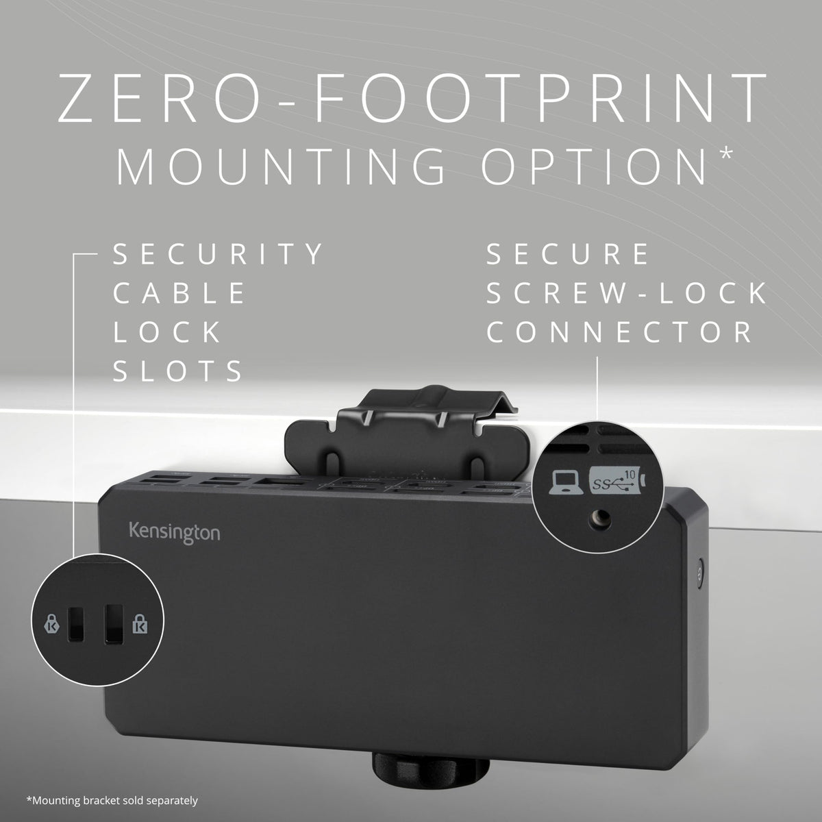 Kensington SD4790P housing with up to 50% PCR plastic content