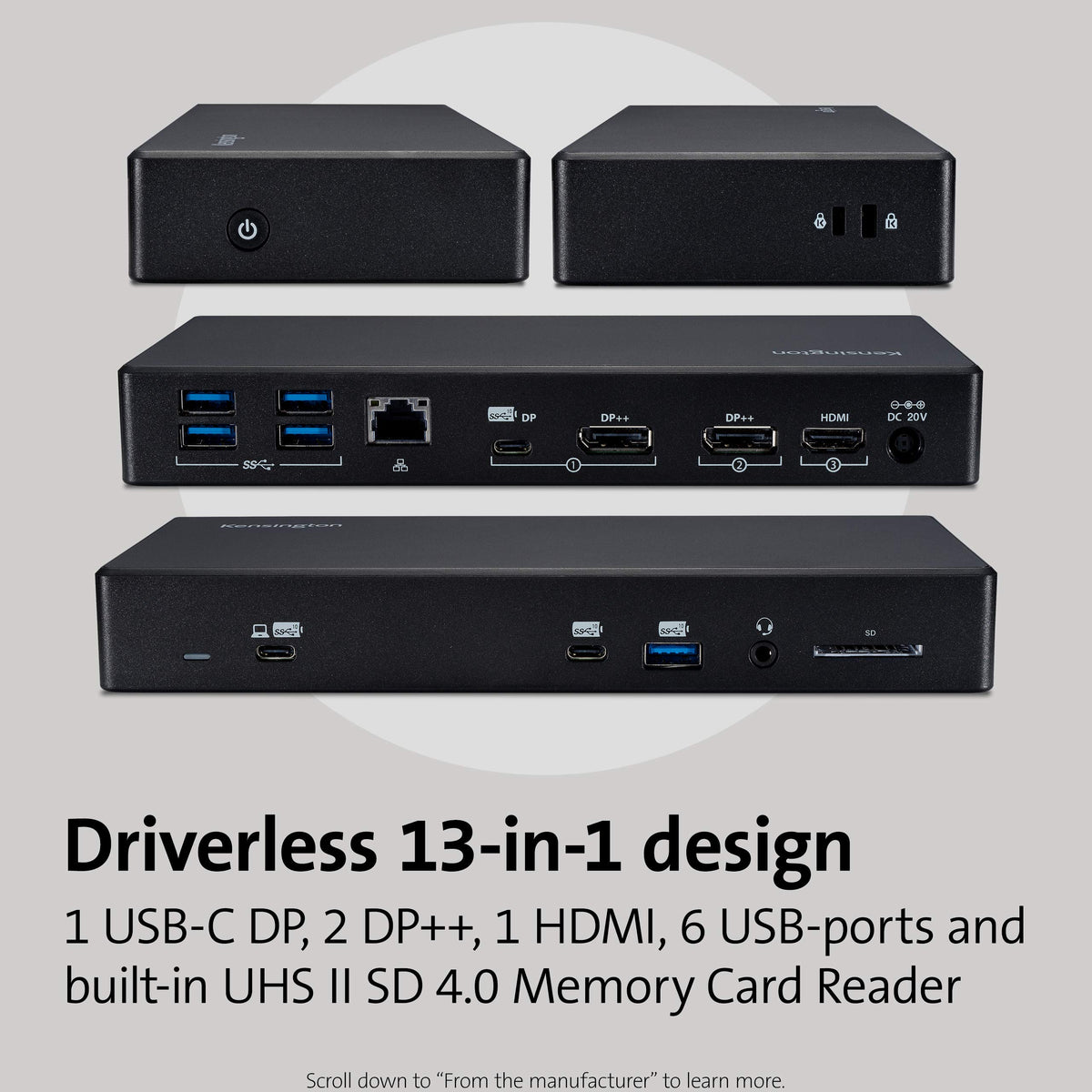 Kensington SD4850P driverless docking for quick setup on Windows laptops