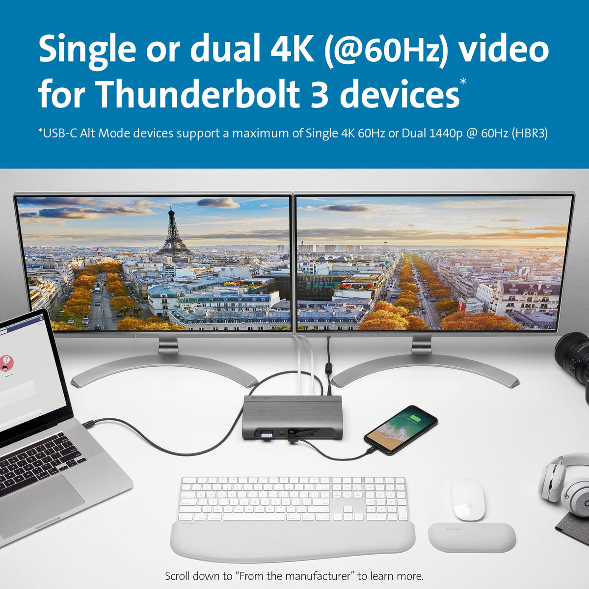 Kensington SD5600T top view highlighting compact footprint for a clean desk