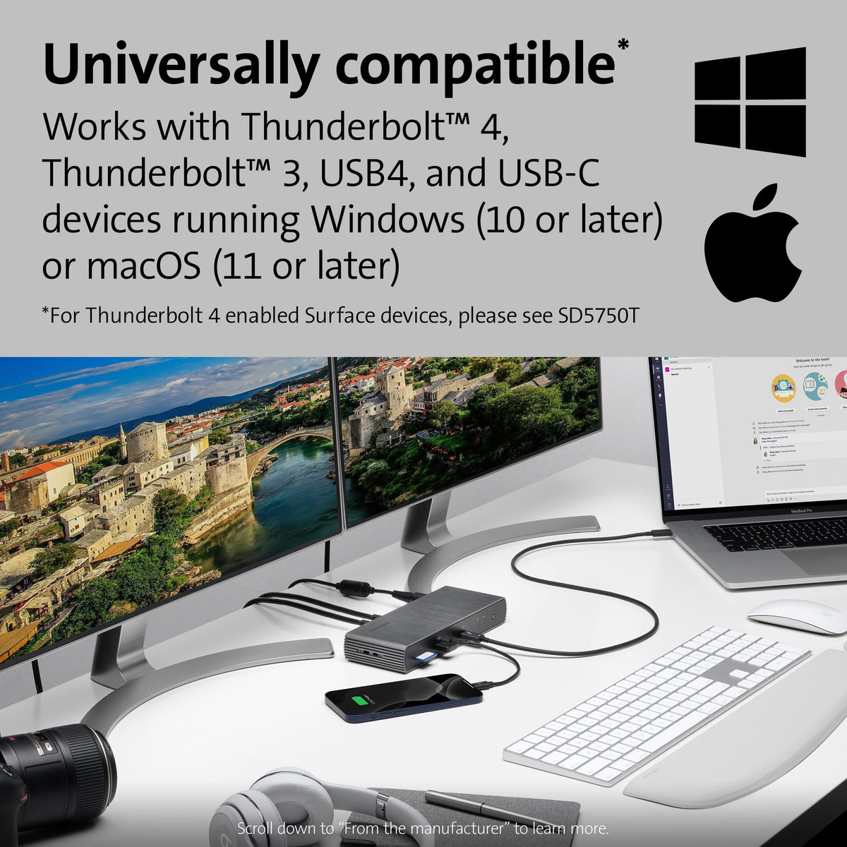 Kensington SD5700T Mac setup with dual 4K output when supported.