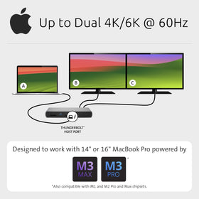 Kensington SD5760T security options with lock compatibility protect your workspace.