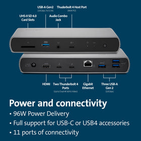 Kensington SD5780T connected to a MacBook for multi-monitor productivity