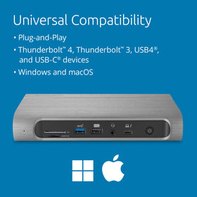 Kensington SD5800T back panel ports for versatile connections.