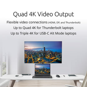 Kensington SD5910T on a desk with a MacBook setup and multiple displays