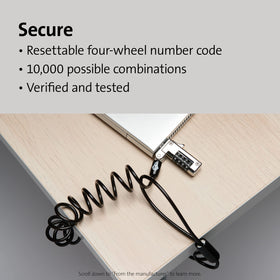 Kensington Slim NanoSaver locks select HP/Lenovo laptops and docking stations.