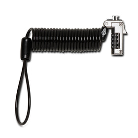 Kensington Slim NanoSaver lock in nano-slot use keeps laptops secure without blocking ports.