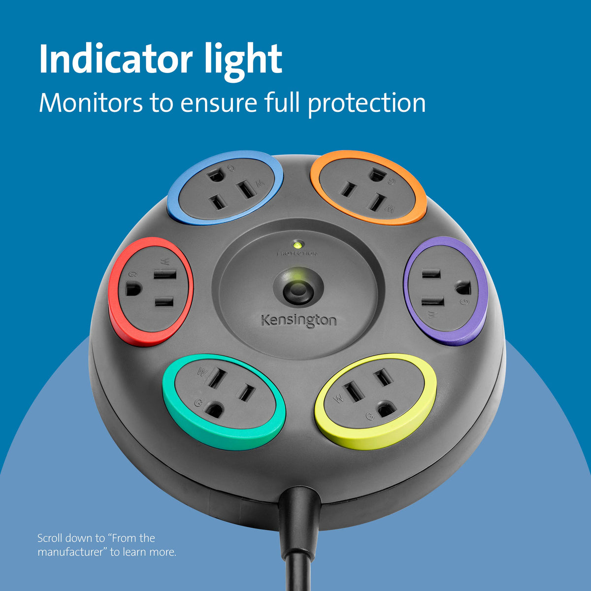 Kensington SmartSockets cord labels detail aiding cable management in meetings