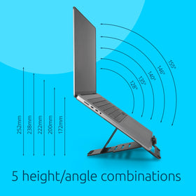 Kensington stand folded flat for travel and compact portability benefit